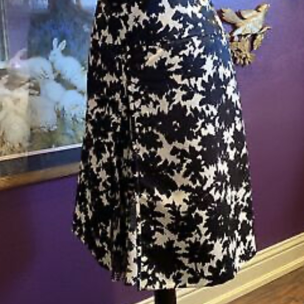 Floral Black and White Women's Skirt